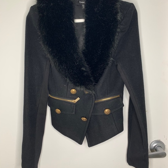 Bebe fur collar jacket - Picture 2 of 4